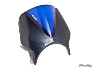 Puig Windscreen Mod.Vision Semif.C/Carbon Screen C/Blue