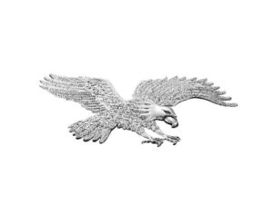 Highway Hawk EAGLE LARGE ADHESIVE CHROME