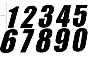 TMV Pro Digits 130mm Black '0' (3pcs)