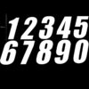 TMV Pro Digits 130mm White '0' (3pcs)