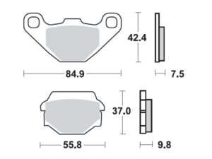 Moto-Master Jarrupalat Kawasaki: taakse KLR650 1989-2003, Husaberg all models <1