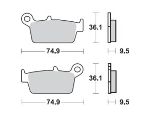 Moto-Master Jarrupalat Honda: taakse CR80/85, CR125/250/500 <2001, XR250/400/600