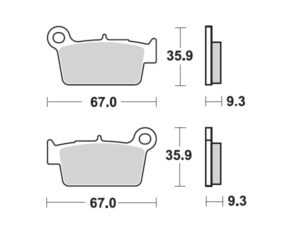 Moto-Master Jarrupalat Yamaha taakse: YZ(F)125/250/450 2003>, Kawasaki taakse: K