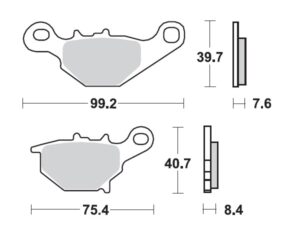 Moto-Master Jarrupalat Suzuki RM 85 taakse