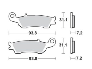 Moto-Master Jarrupalat Yamaha eteen: YZ125/250 2008>, eteen YZF250 2007>, eteen