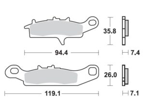 Moto-Master Jarrupalat Kawasaki: KFX 450/KFX 700/ KVF 700 Bruteforce vasen