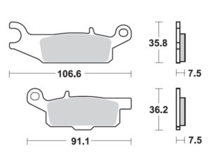 Moto-Master Jarrupalat Yamaha: YFM 700 Grizzly  eteen-oikea