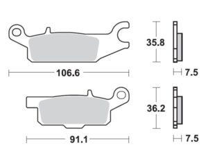 Moto-Master Jarrupalat Yamaha: YFM 700 Grizzly  eteen-vasen