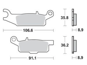 Moto-Master Jarrupalat Yamaha: YFM 700 Grizzly  taakse-oikea