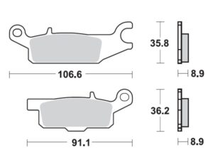 Moto-Master Jarrupalat Yamaha: YFM Grizzly taakse vasen