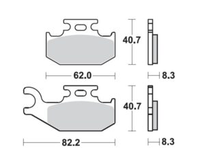 Moto-Master Jarrupalat Suzuki: LTA 700 / 750 Kingquad  vasen