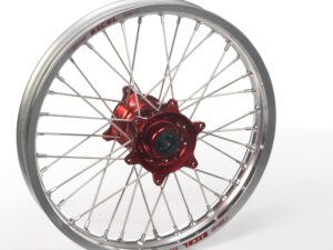 Haan wheel CRF250/450 95- 21-1,60 RED HUB/SILVER RIM/BLACK SPO/BLACK NIP