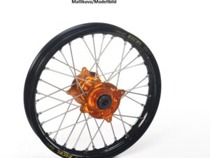 Haan wheel SX65 16- REAR 12-1,60 BLACK RIM/ORANGE HUB