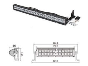 Kinwons Led Kaukovalopaneeli 10-32V 180W