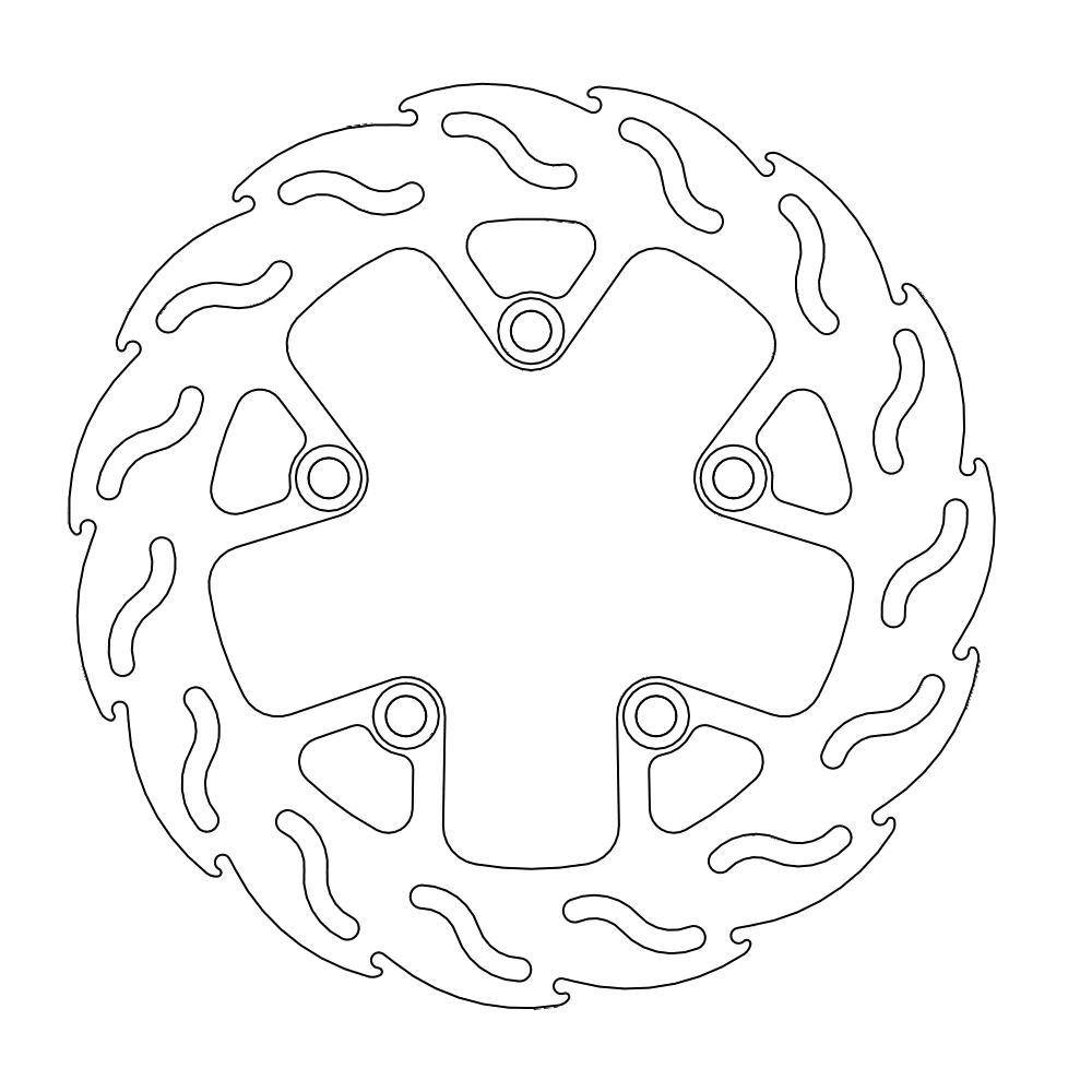 Moto-Master Flame Jarrulevy taakse Suzuki: GS Bandit, GSX, RF, SV