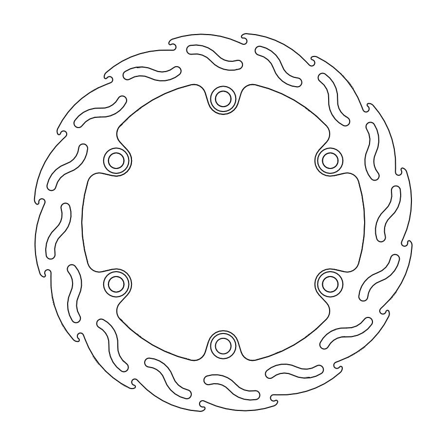 Moto-Master Flame Jarrulevy taakse Honda: CBR 1100 XX mustabird