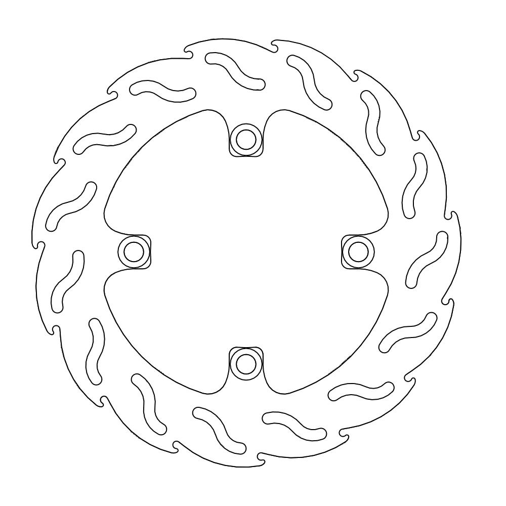 Moto-Master Flame Jarrulevy taakse Kawasaki: ZX-12R