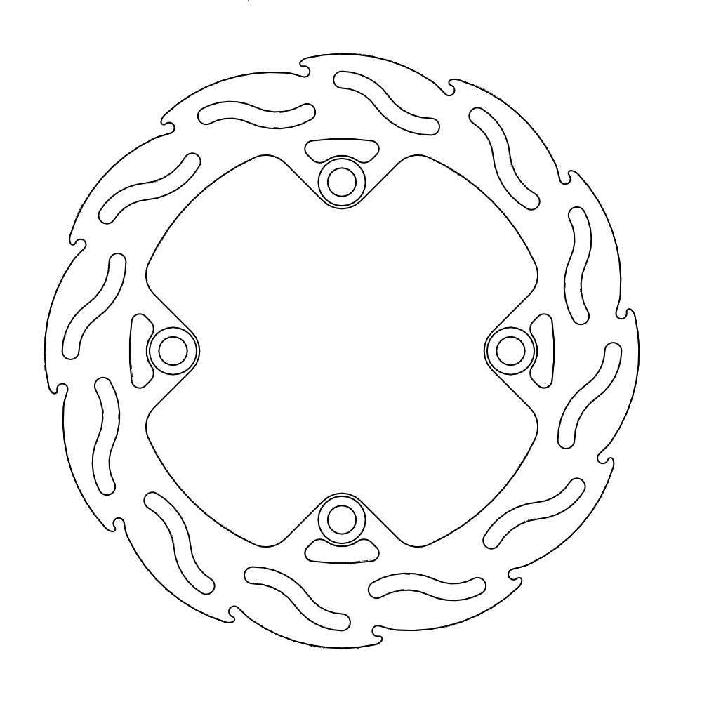 Moto-Master Flame Jarrulevy taakse Honda: XR 250-400-600-650L, Kawa KFX 400