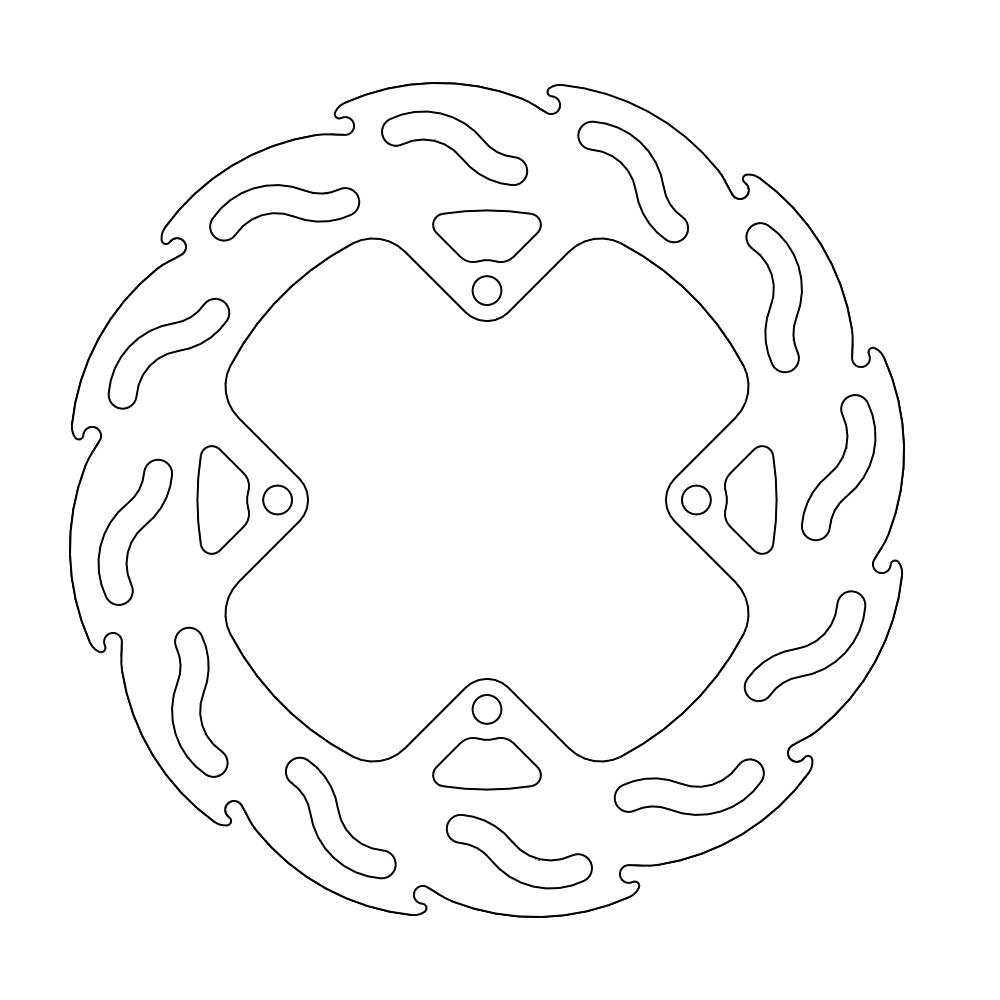 Moto-Master Flame Jarrulevy taakse Honda: CR 80-85-150