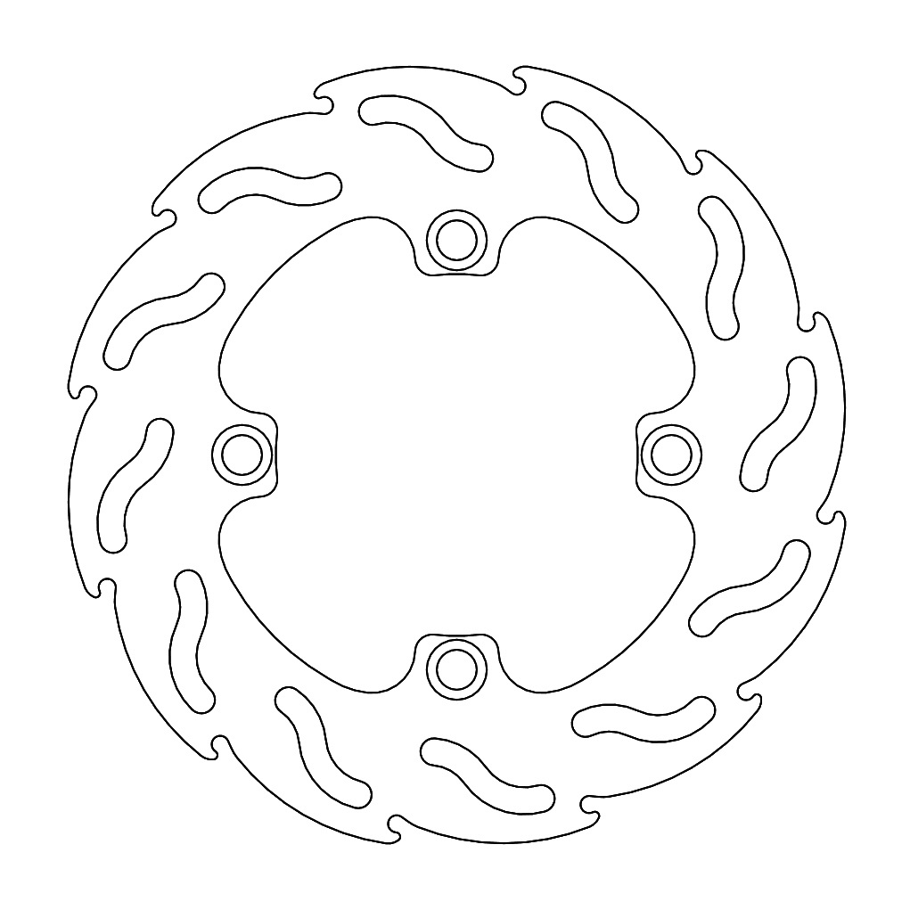 Moto-Master Flame Jarrulevy taakse Kawasaki: KX 85