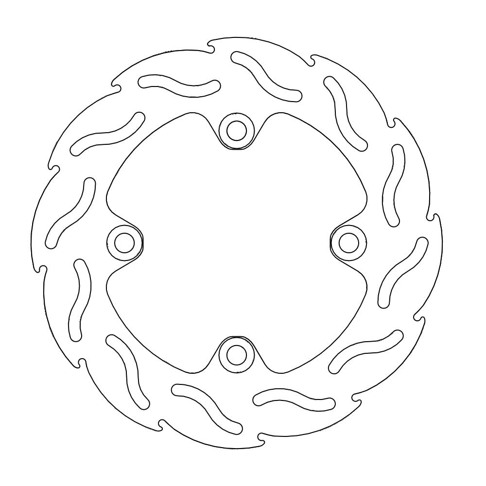 Moto-Master Flame Jarrulevy taakse Kawasaki: Z 750-1000, ZX-6R(R), ZX-9R, ZX-10