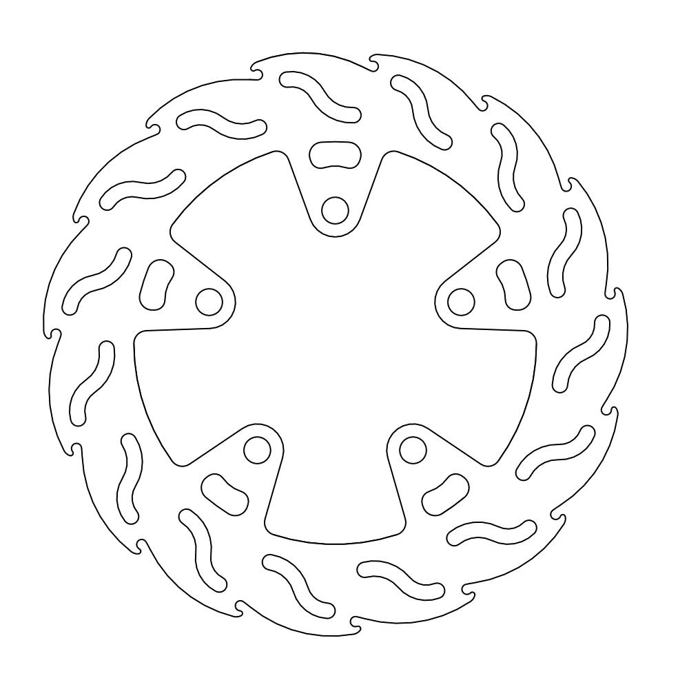 Moto-Master Flame Jarrulevy taakse Kawasaki: GTR 1000, ZX-R(R), ZX-9R, ZXR 750