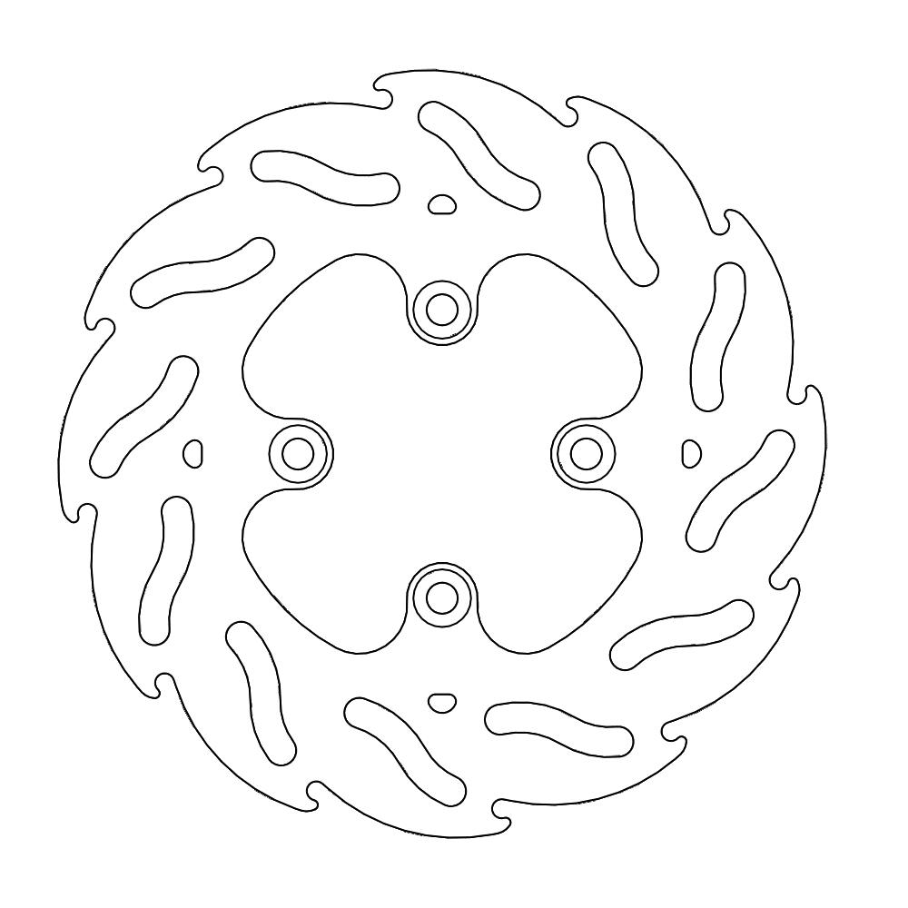 Moto-Master Flame Jarrulevy taakse KTM 65