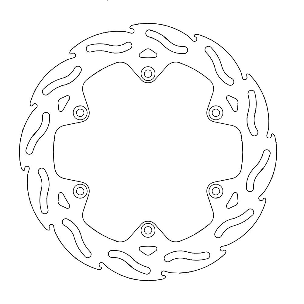 Moto-Master Flame Jarrulevy taakse Suzuki DR-Z 250-400, RM 125-250