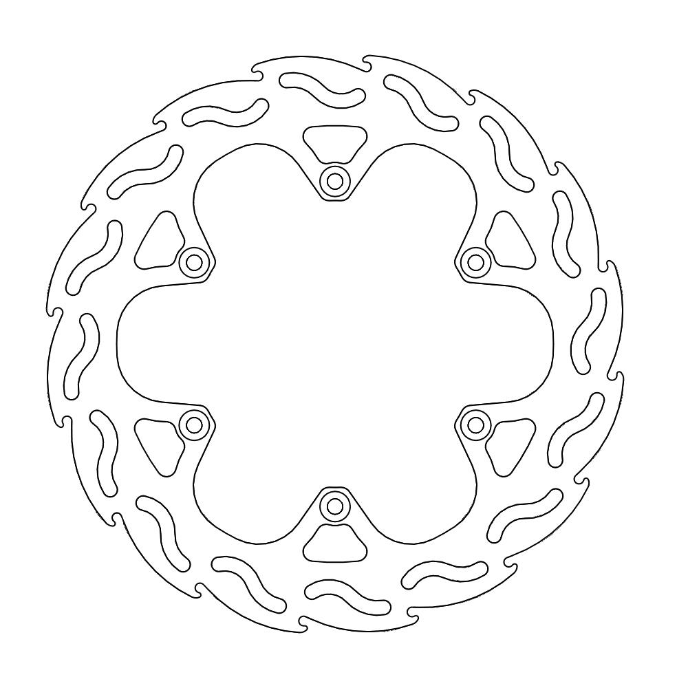Moto-Master Flame Jarrulevy taakse Suzuki DR-Z 250-400, RM 125-250