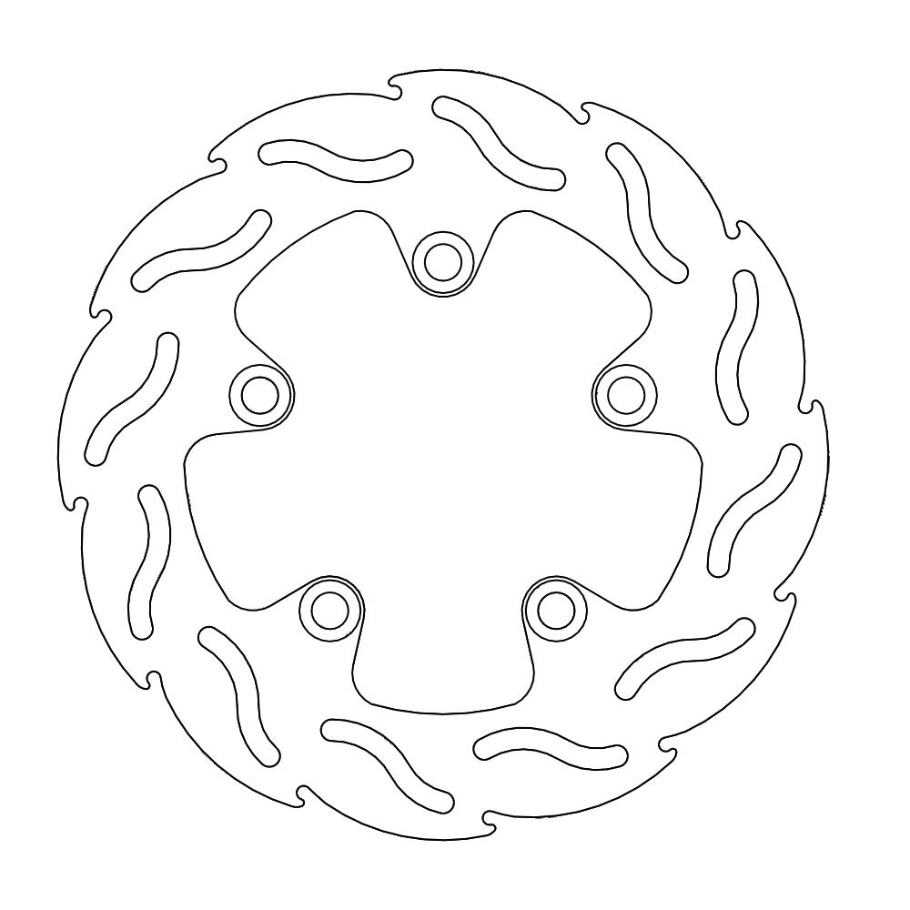 Moto-Master Flame Jarrulevy taakse Suzuki: GSX-R 600-750-1000-1100, SV 650-1000