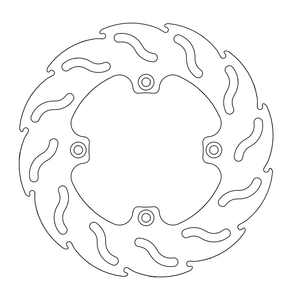 Moto-Master Flame Jarrulevy taakse Yamaha YZ 80-85