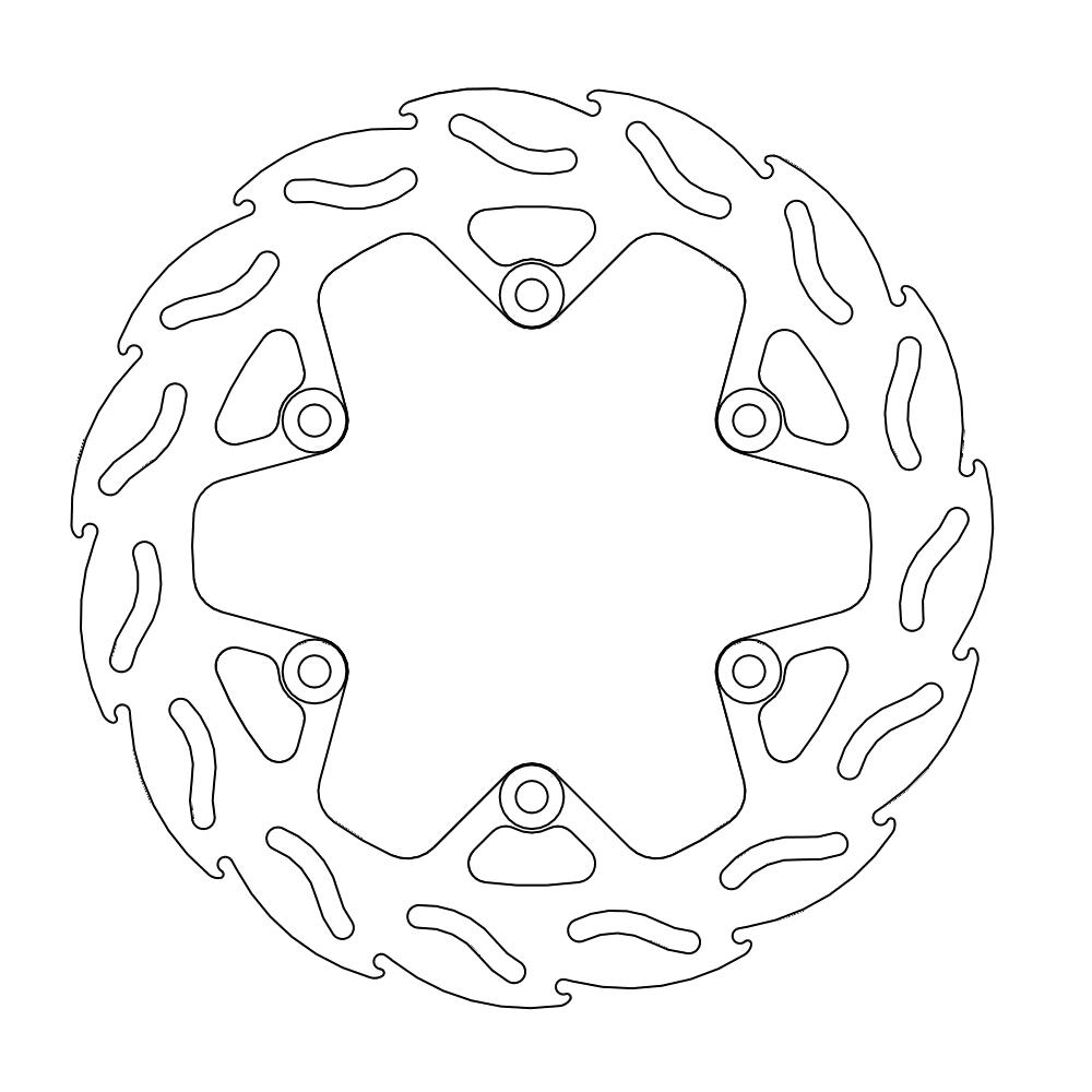 Moto-Master Flame Jarrulevy taakse Yamaha TDM