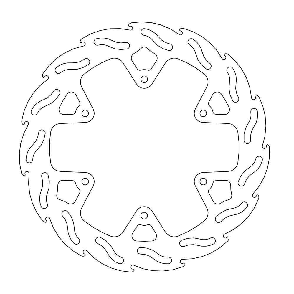 Moto-Master Flame Jarrulevy taakse Yamaha YZ, YZF, WR, WRF