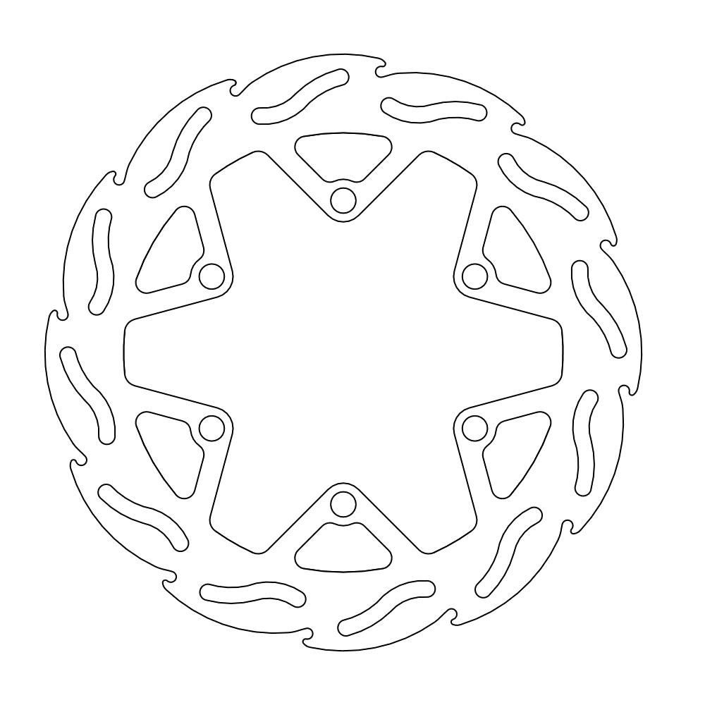 Moto-Master Flame Jarrulevy eteen Kawasaki: KX 85