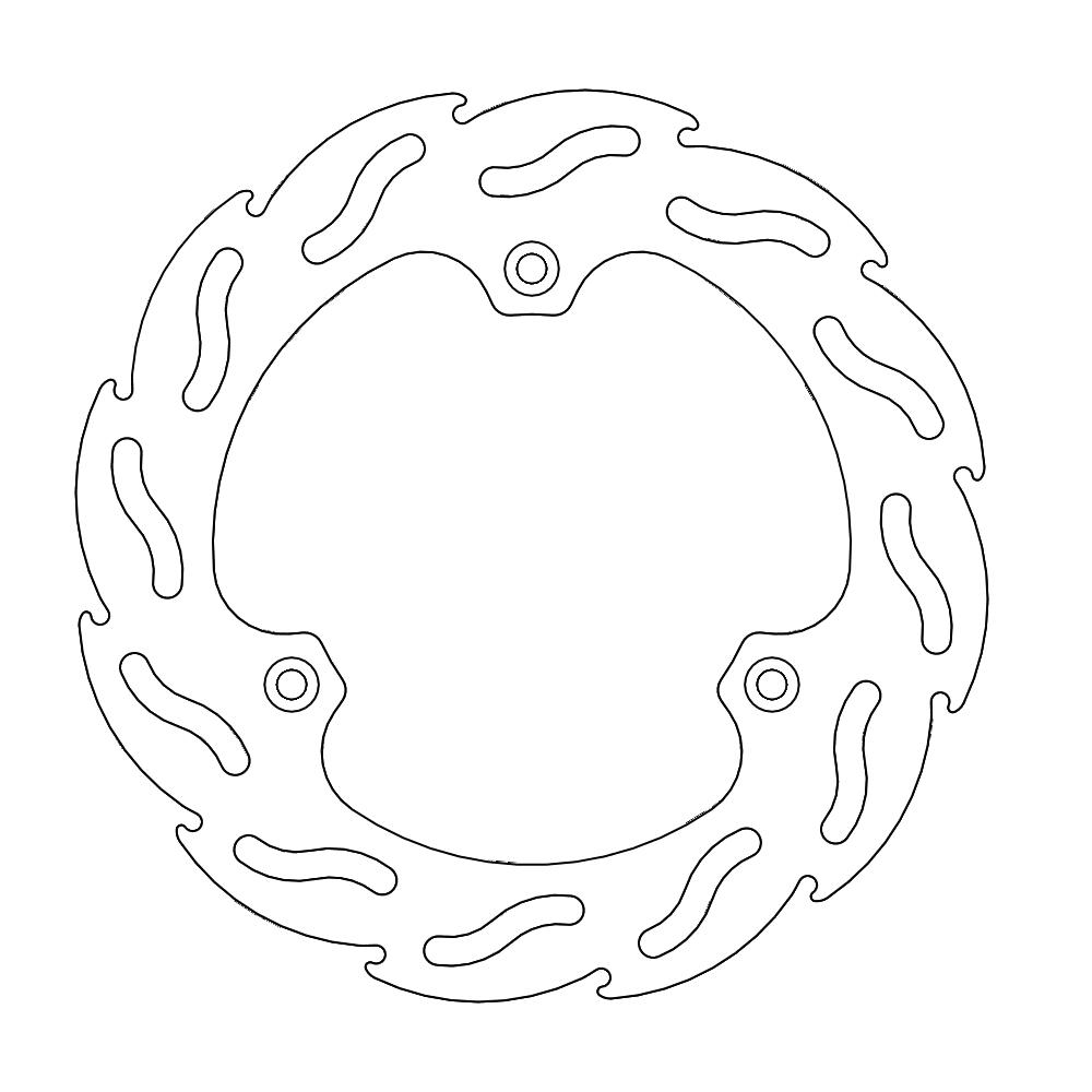 Moto-Master Flame Jarrulevy eteen Suzuki: RM 80-85