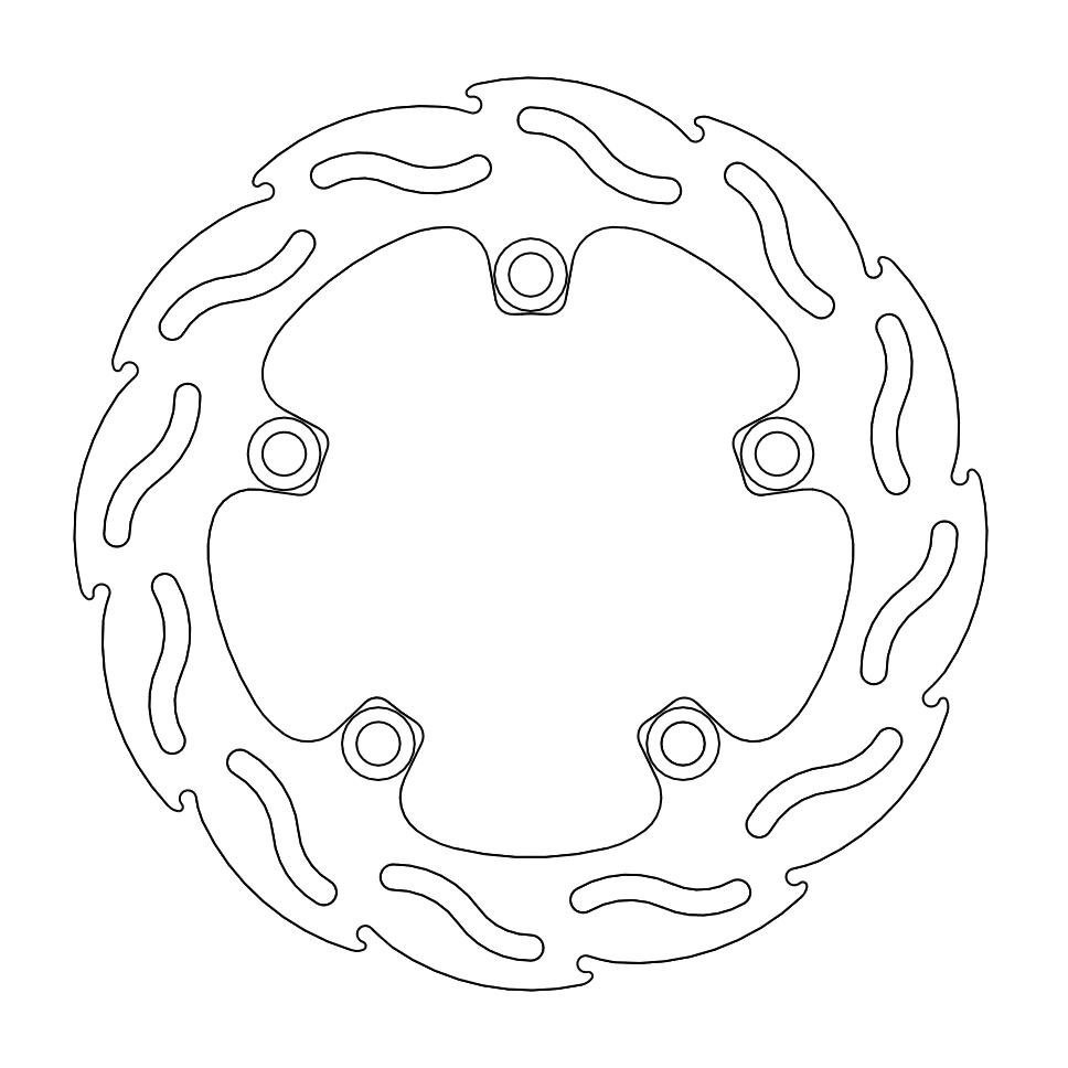 Moto-Master Flame Jarrulevy taakse Yamaha: YZF R1-R6