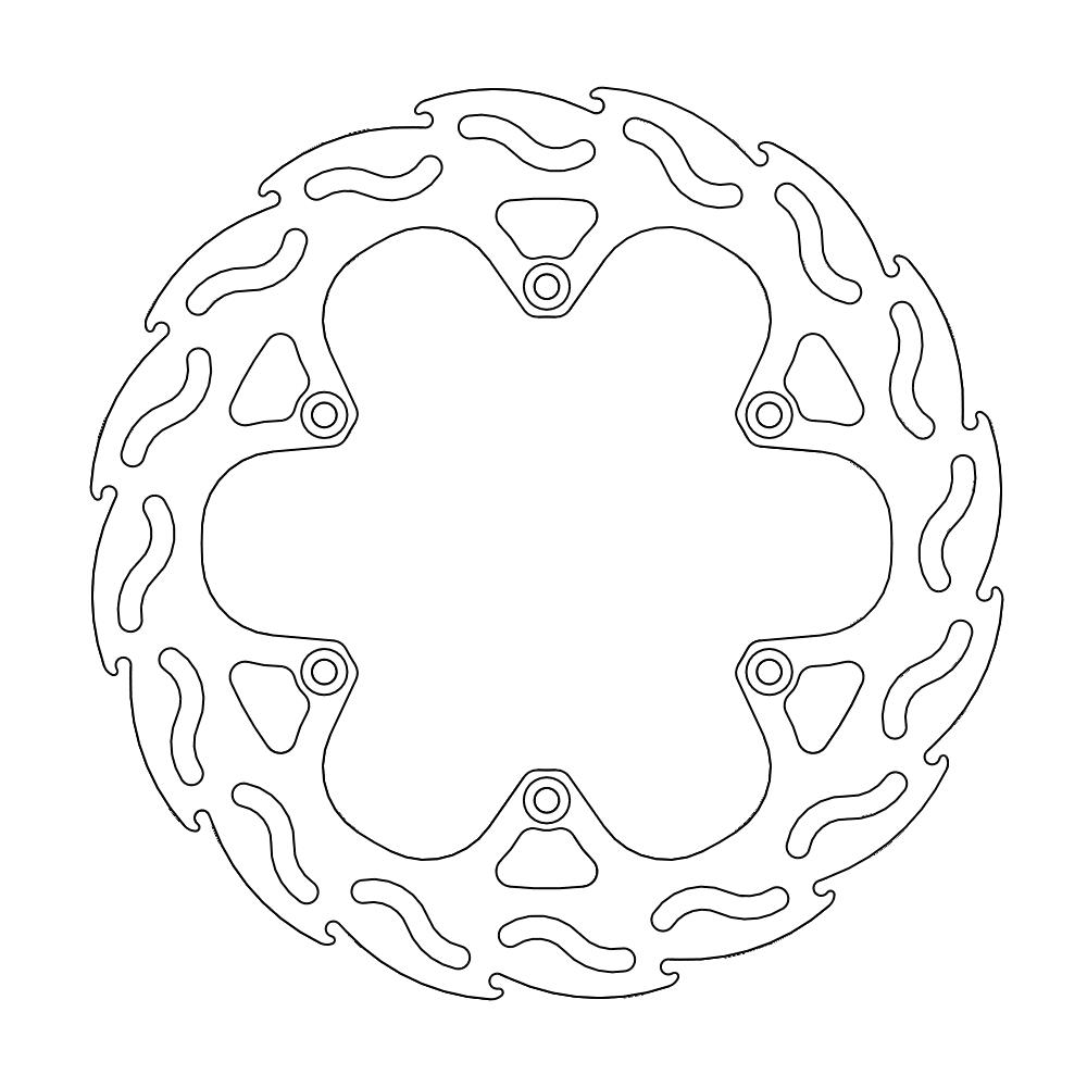 Moto-Master Flame Jarrulevy taakse Suzuki RM 125-250