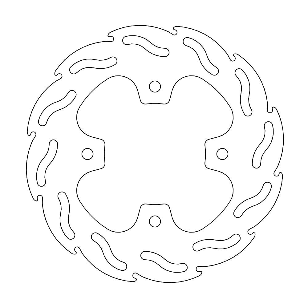 Moto-Master Flame Jarrulevy taakse Polaris: PPunainenator 500