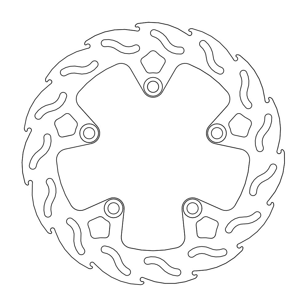 Moto-Master Flame Jarrulevy taakse Yamaha: FZ1, FZ6, MT-03