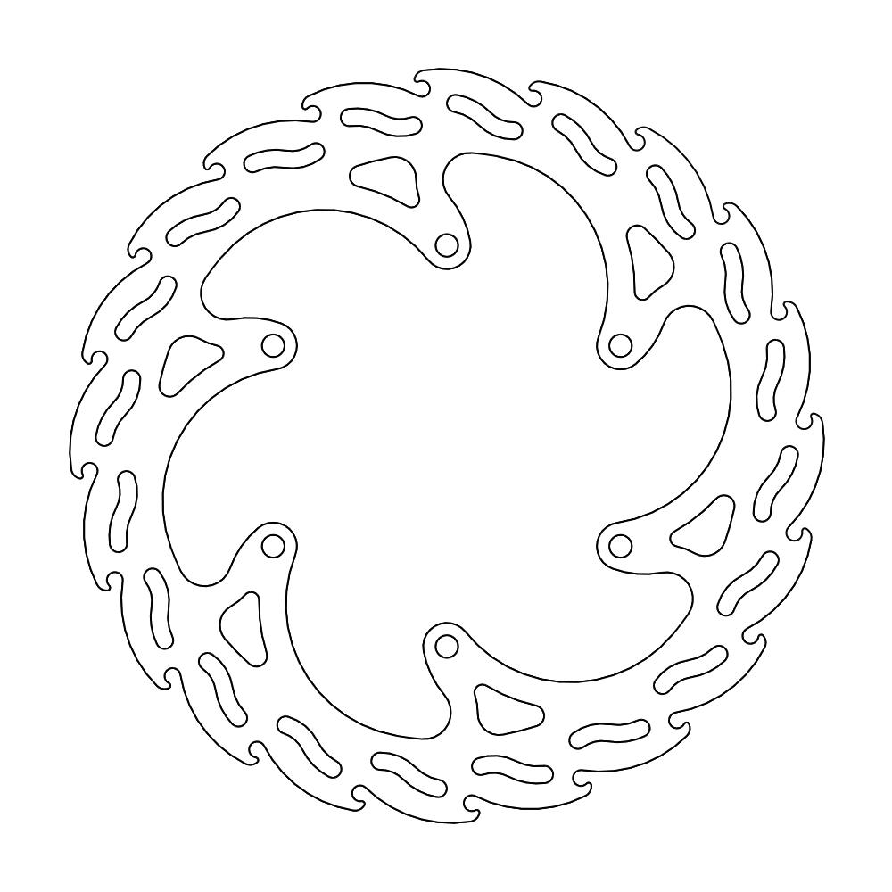 Moto-Master Flame Jarrulevy eteen Yamaha XT600, XTZ 660, Tenere