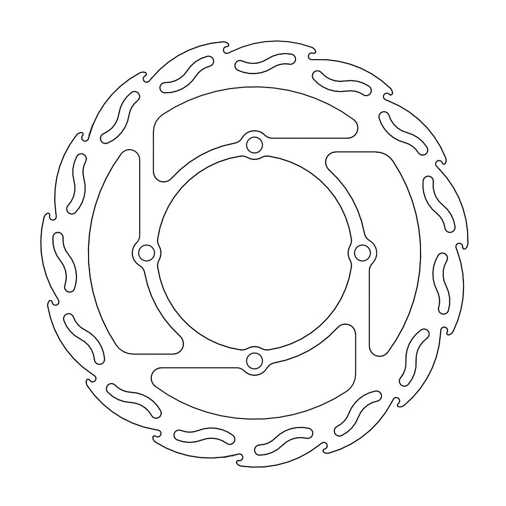 Moto-Master Flame Jarrulevy eteen Kawasaki KX-F 450