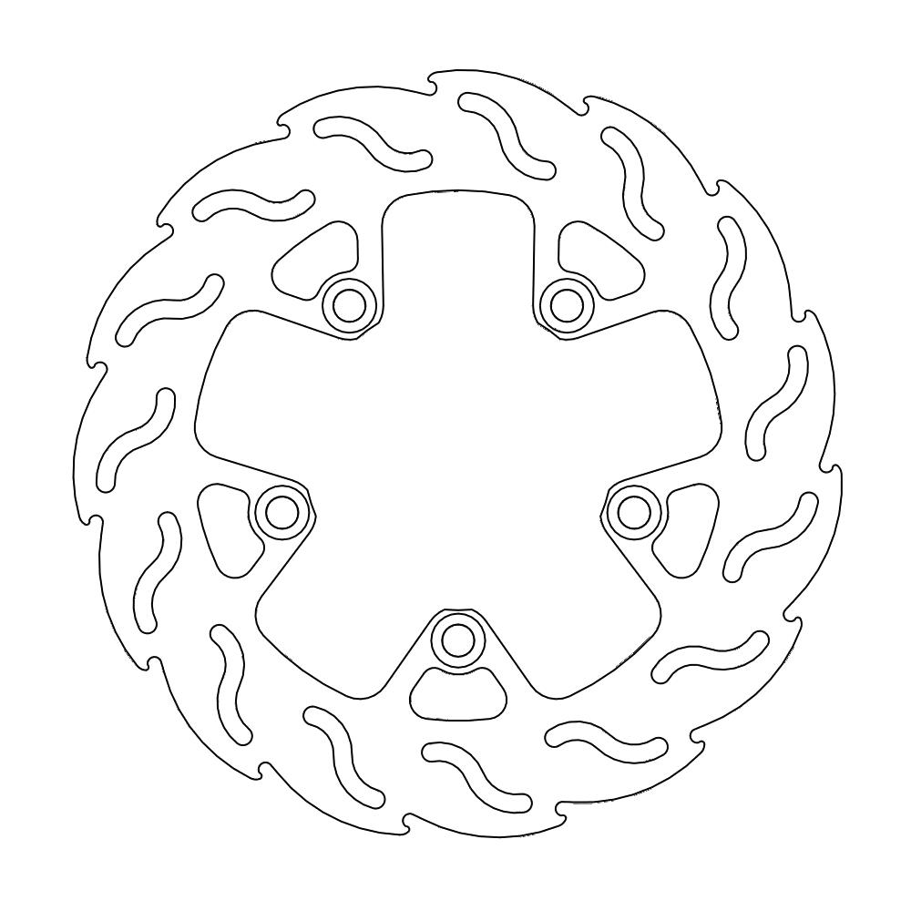 Moto-Master Flame Jarrulevy taakse Kawasaki: ZRX 1100-1200