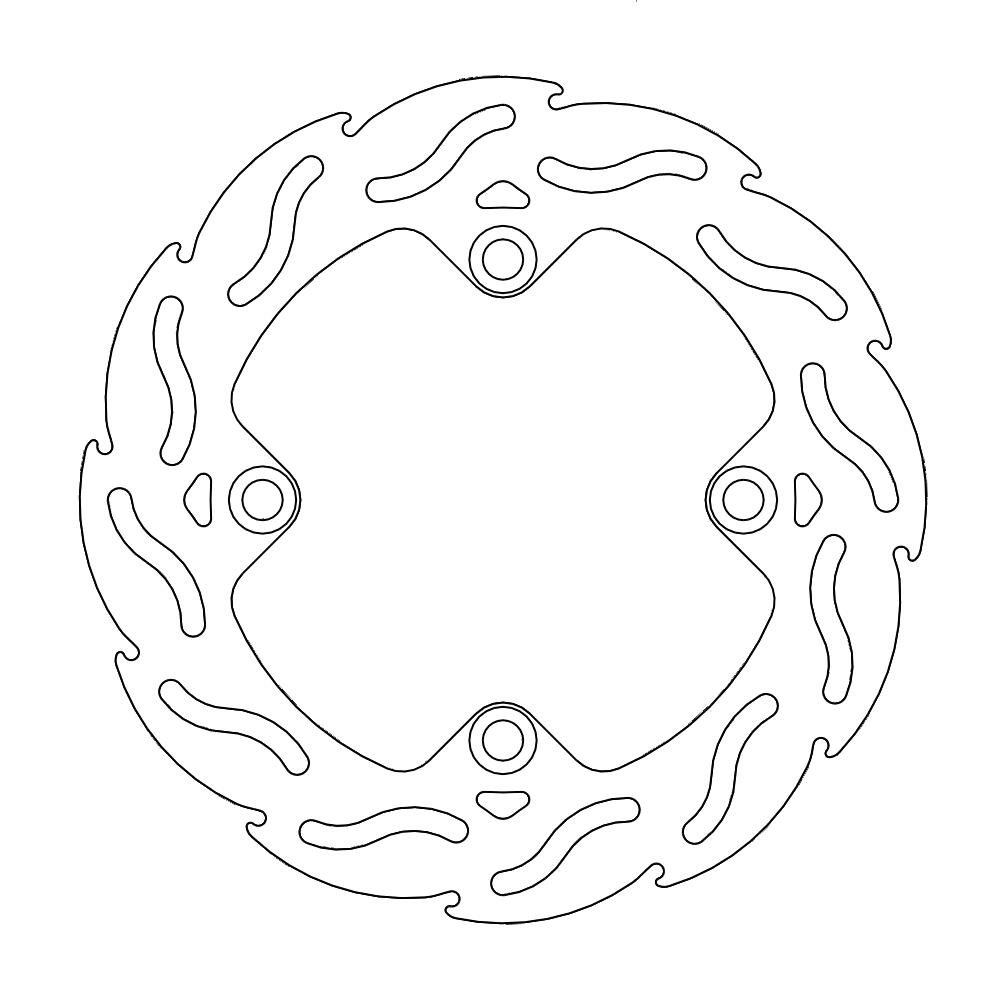 Moto-Master Flame Jarrulevy taakse Triumph: T1050,T955,T509
