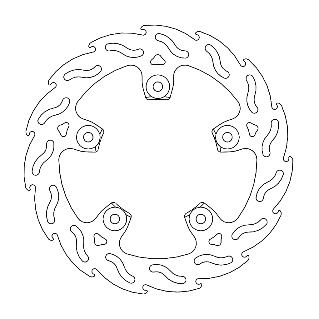 Moto-Master Flame Jarrulevy taakse KTM: 690 SMR, 950 SM, 990 Superduke