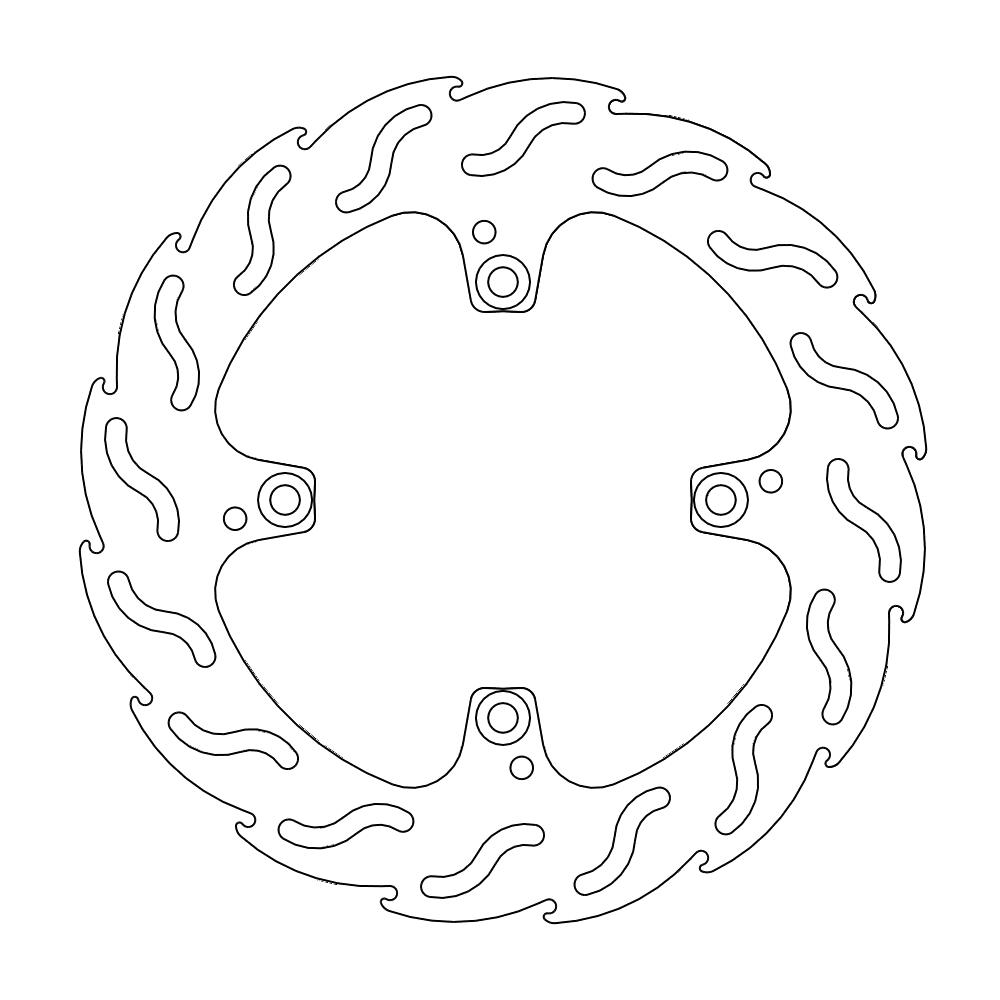 Moto-Master Flame Jarrulevy taakse Ducati: 848, S2R, S4R, Hypermotard