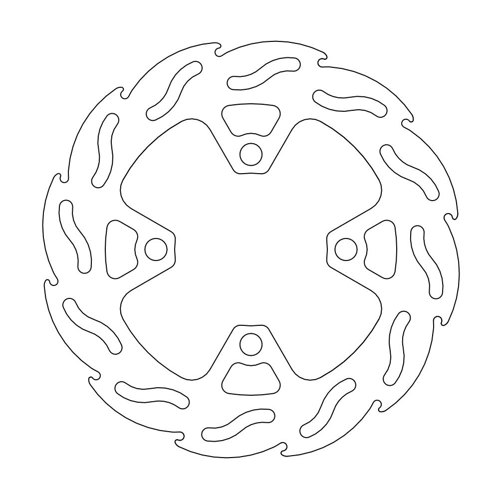 Moto-Master Flame Jarrulevy taakse Kawasaki: KFX 450