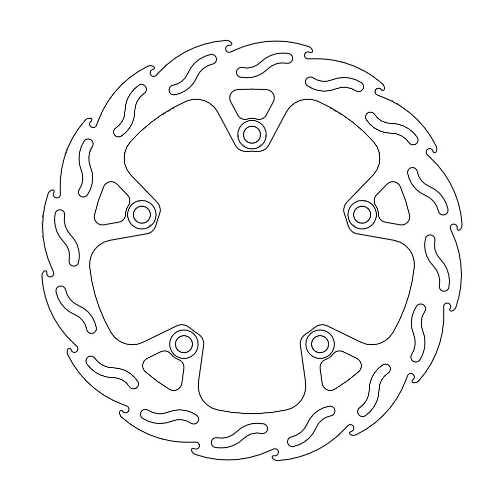 Moto-Master Flame Jarrulevy eteen Suzuki: AN 250 / 400 / 650 Burgman vasen