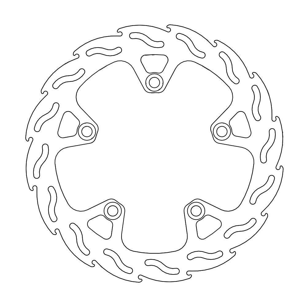 Moto-Master Flame Jarrulevy eteen Suzuki: AN 400 / 650 Burgman oikea