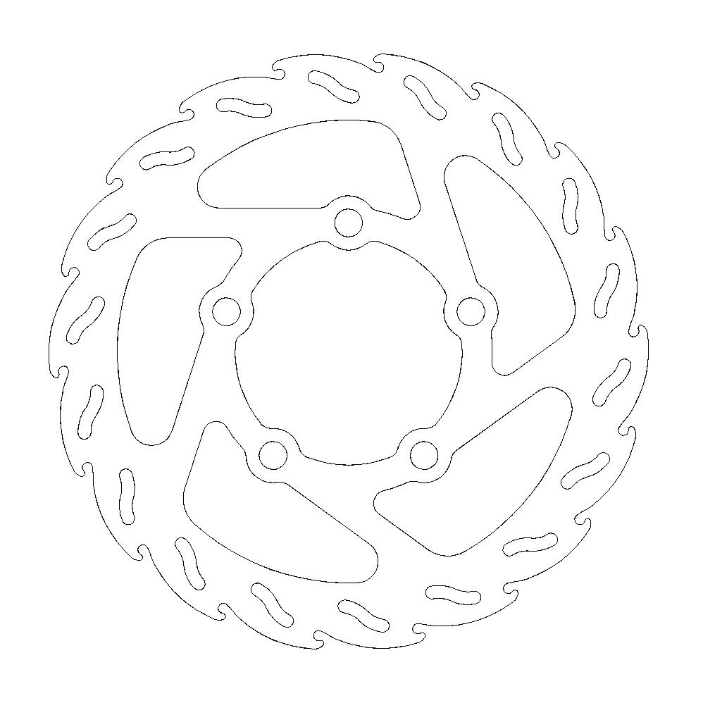 Moto-Master Flame Jarrulevy taakse KTM SX50