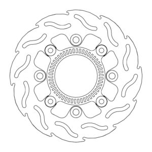 Moto-Master Flame Jarrulevy taakse Kawasaki: ER 6 F / ER 6 N / Versys including